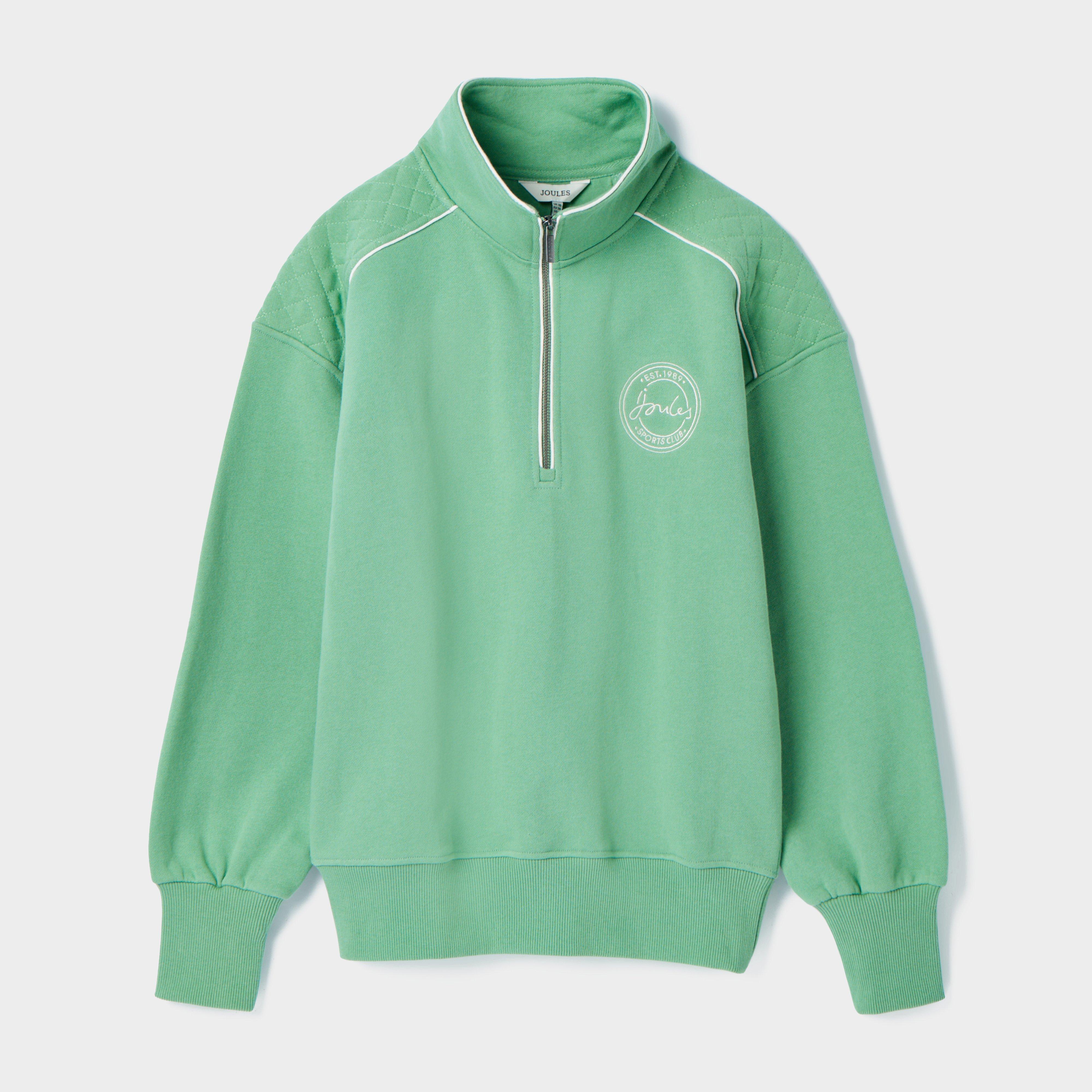 Womens Racquet Quarter Zip Sweatshirt Green
