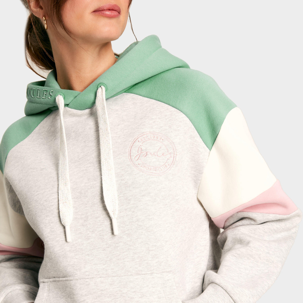 Womens Milbourne Hoodie Grey/Pink/White