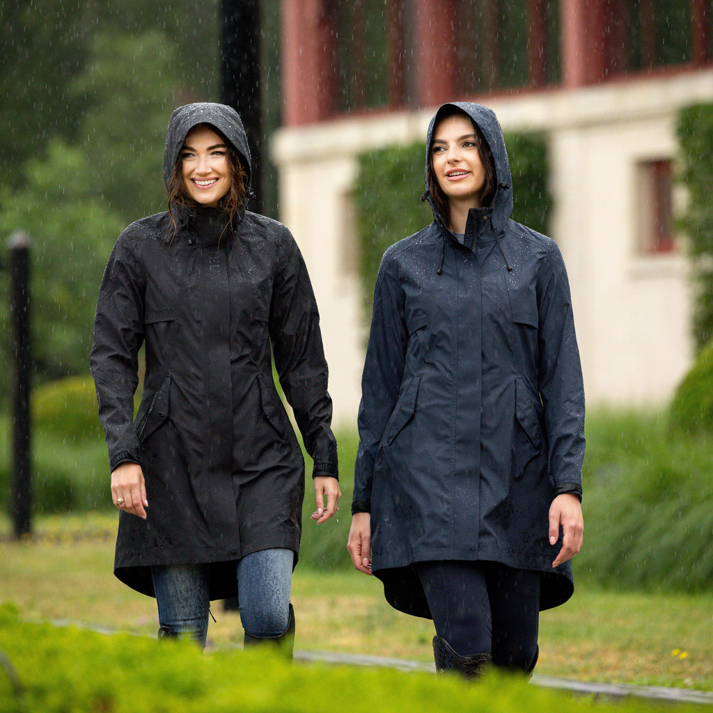 Womens Grace Long Rain Jacket Black