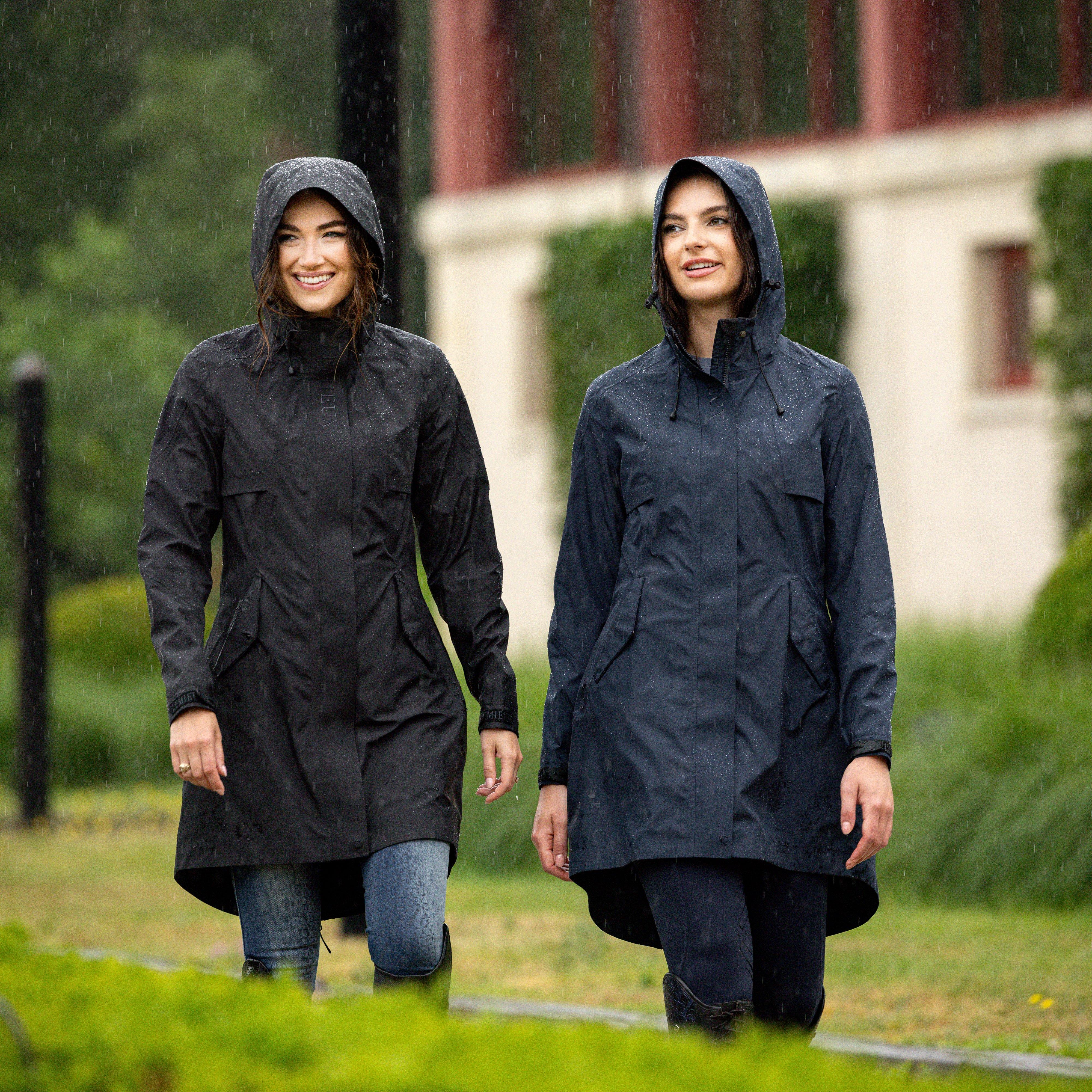 Womens Grace Long Rain Jacket Black