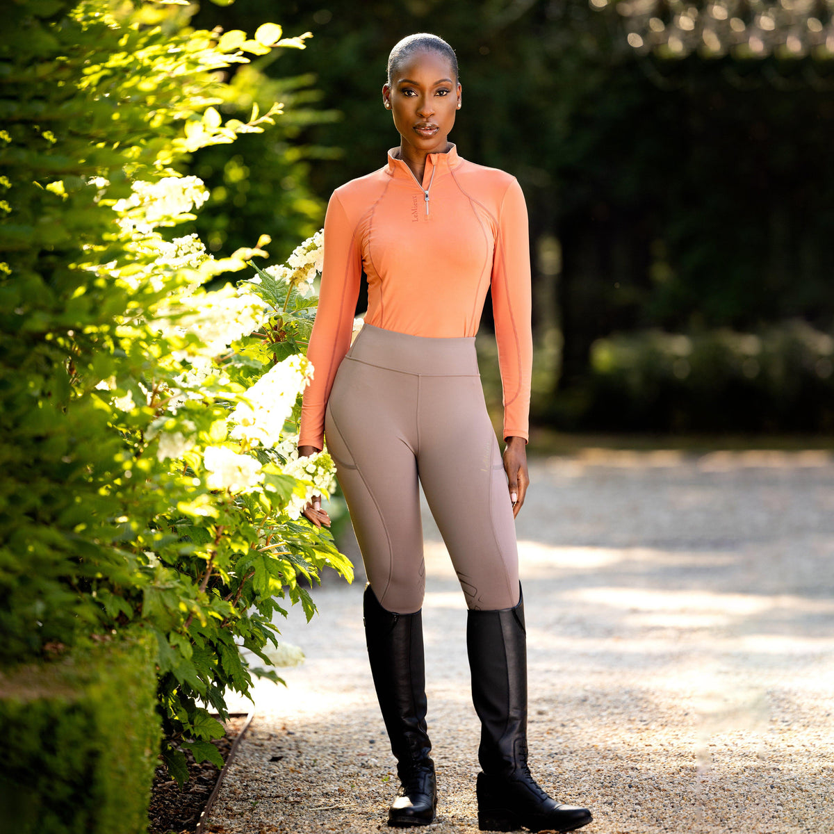 Womens Lydia Mesh Leggings Walnut