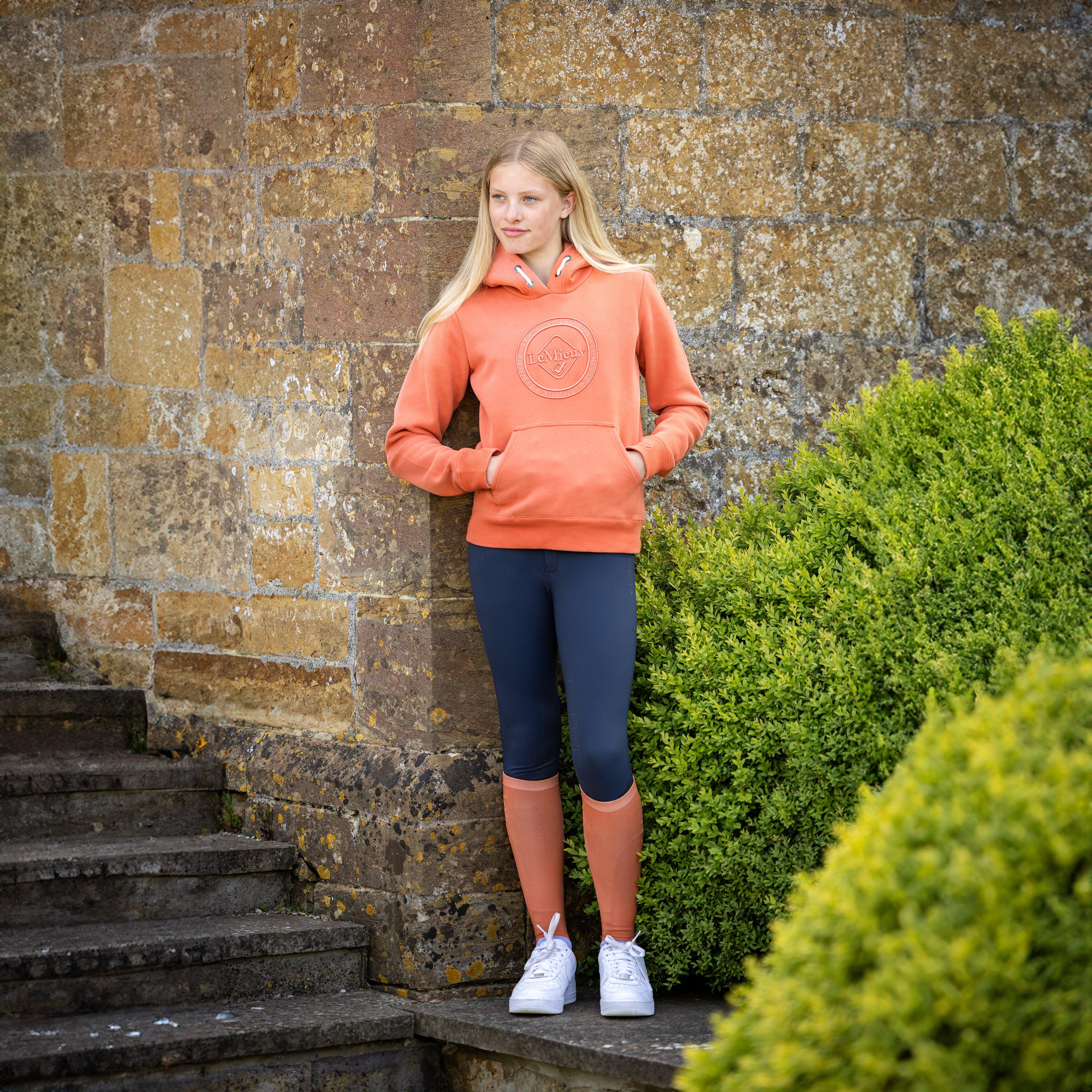 Young Rider Hannah Pop Over Hoodie Apricot