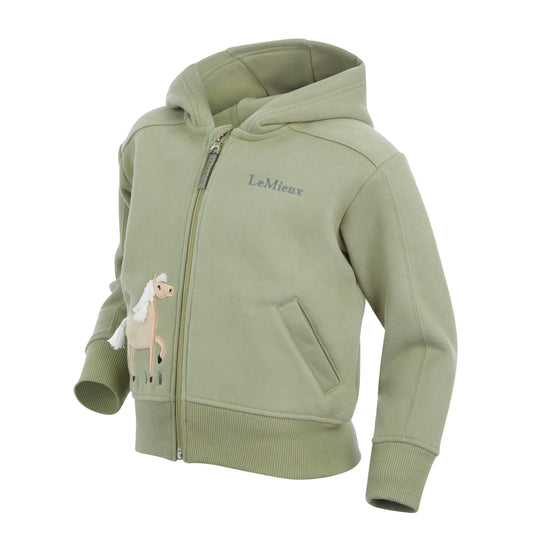 Mini Charlie Zip Through Hoodie Fern