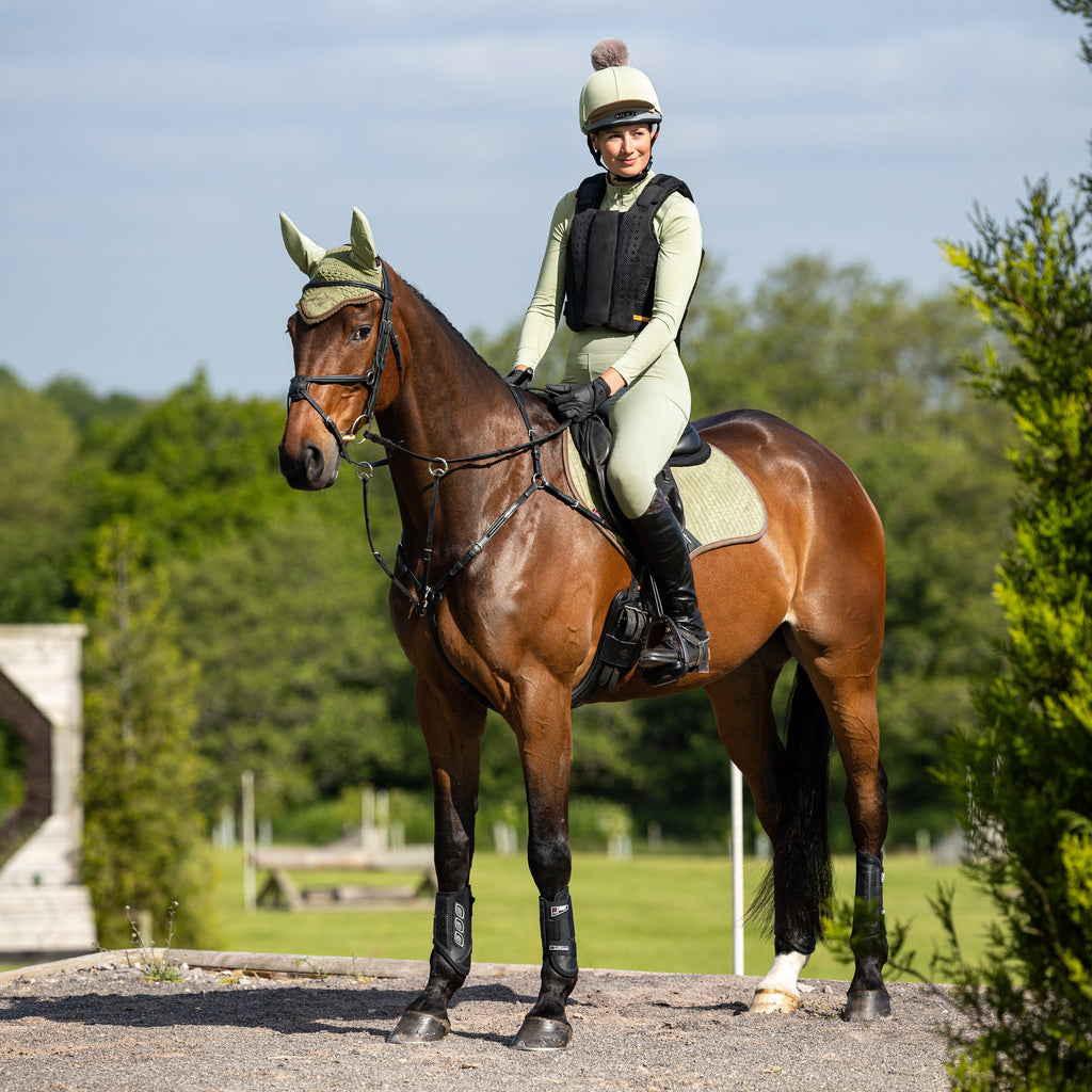 Suede Close Contact Saddle Pad Fern