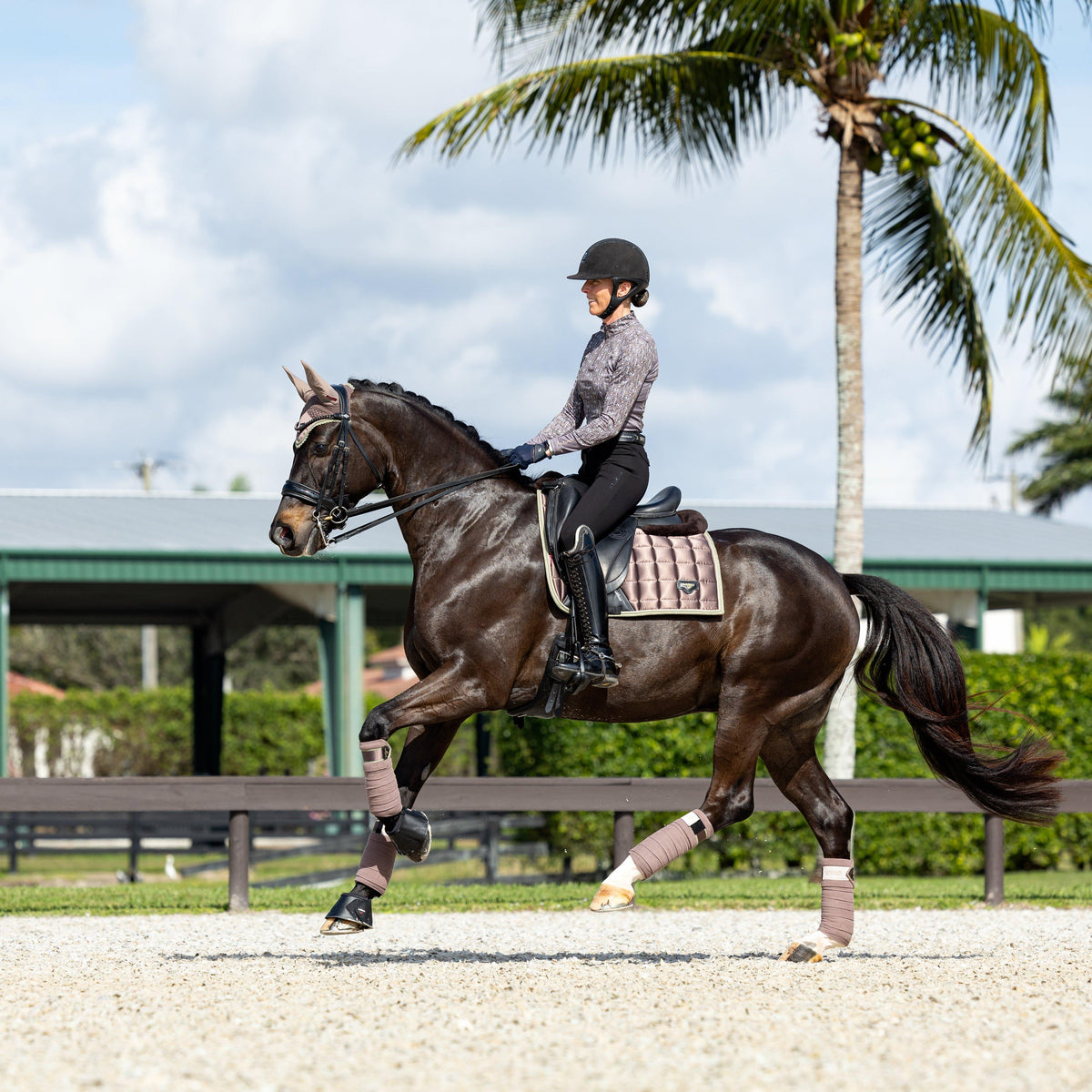 Merino Loire Classic Dressage Saddle Pad Walnut