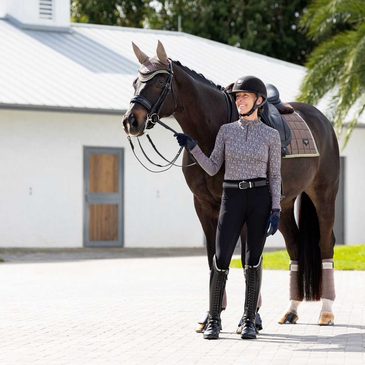 Merino Loire Classic Dressage Saddle Pad Walnut