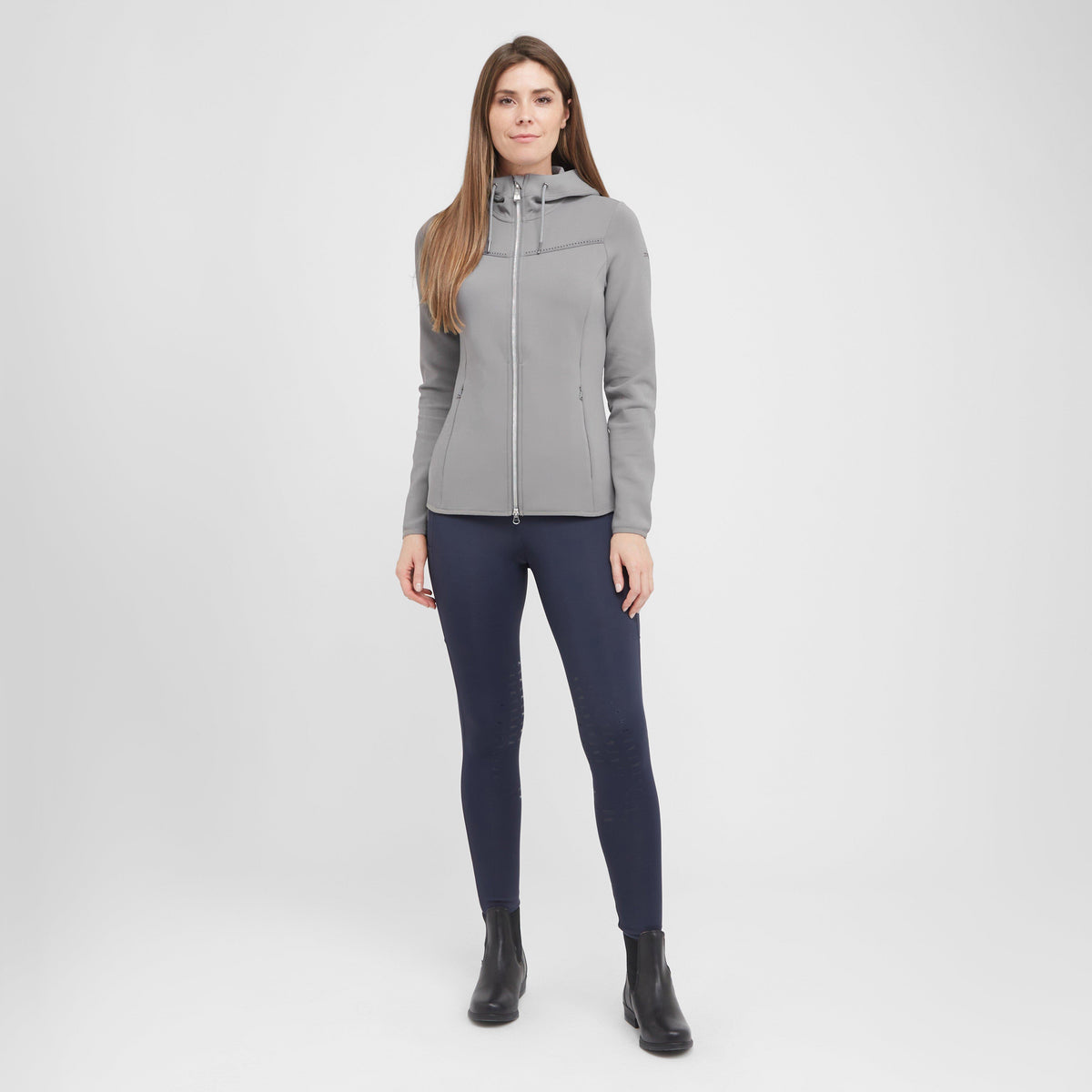 Womens Flora Zip Jacket Sate Grey