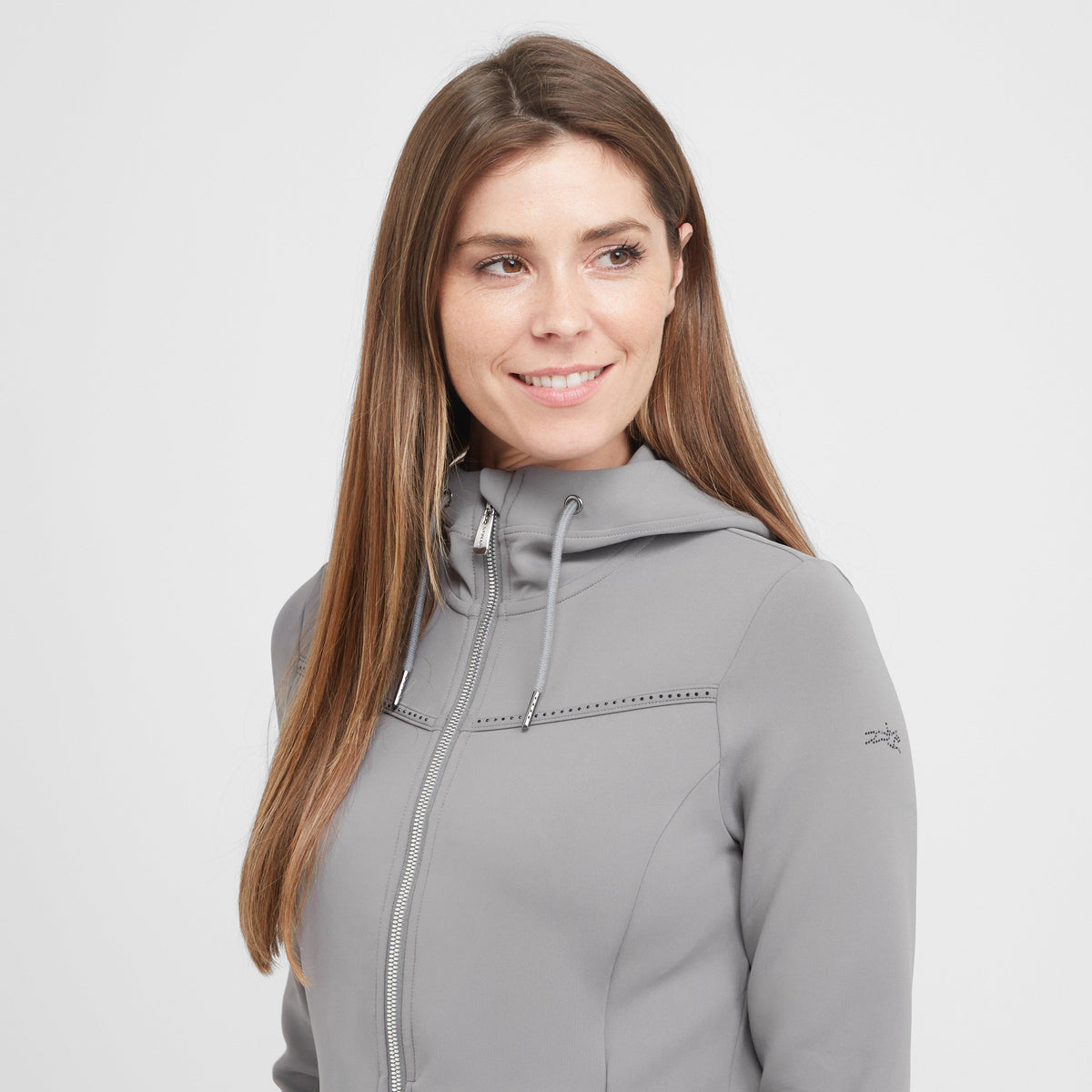 Womens Flora Zip Jacket Sate Grey