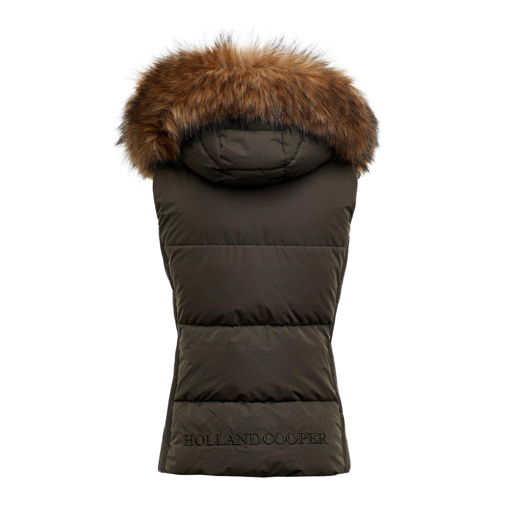 Womens Team Gilet Heritage Khaki