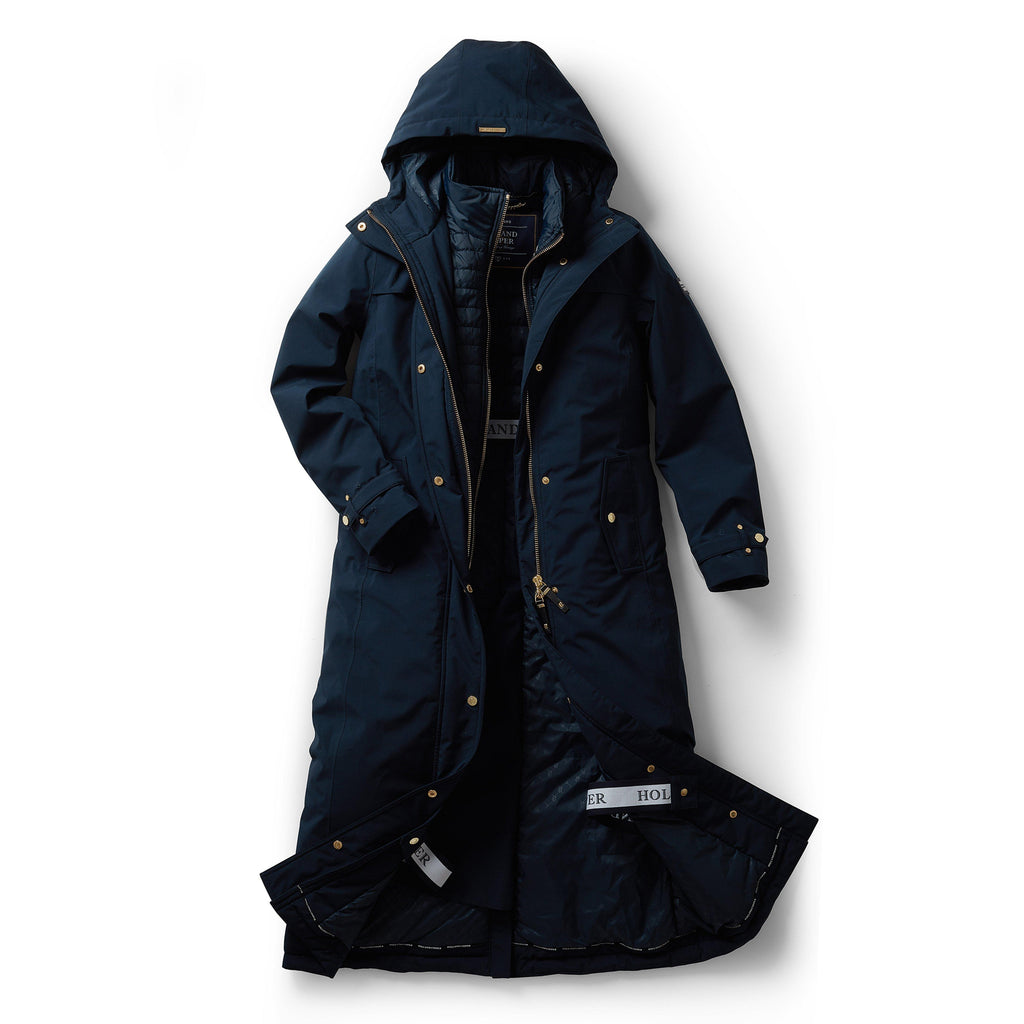 Womens Longline Training Coat Ink Navy