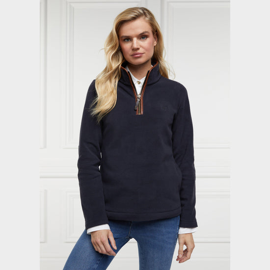 Womens Country Half Zip Fleece Ink Navy