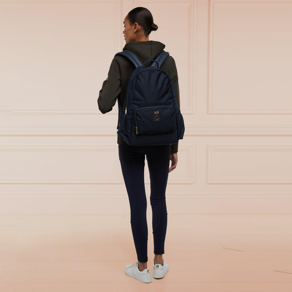 Burghley Backpack Ink Navy Monogram