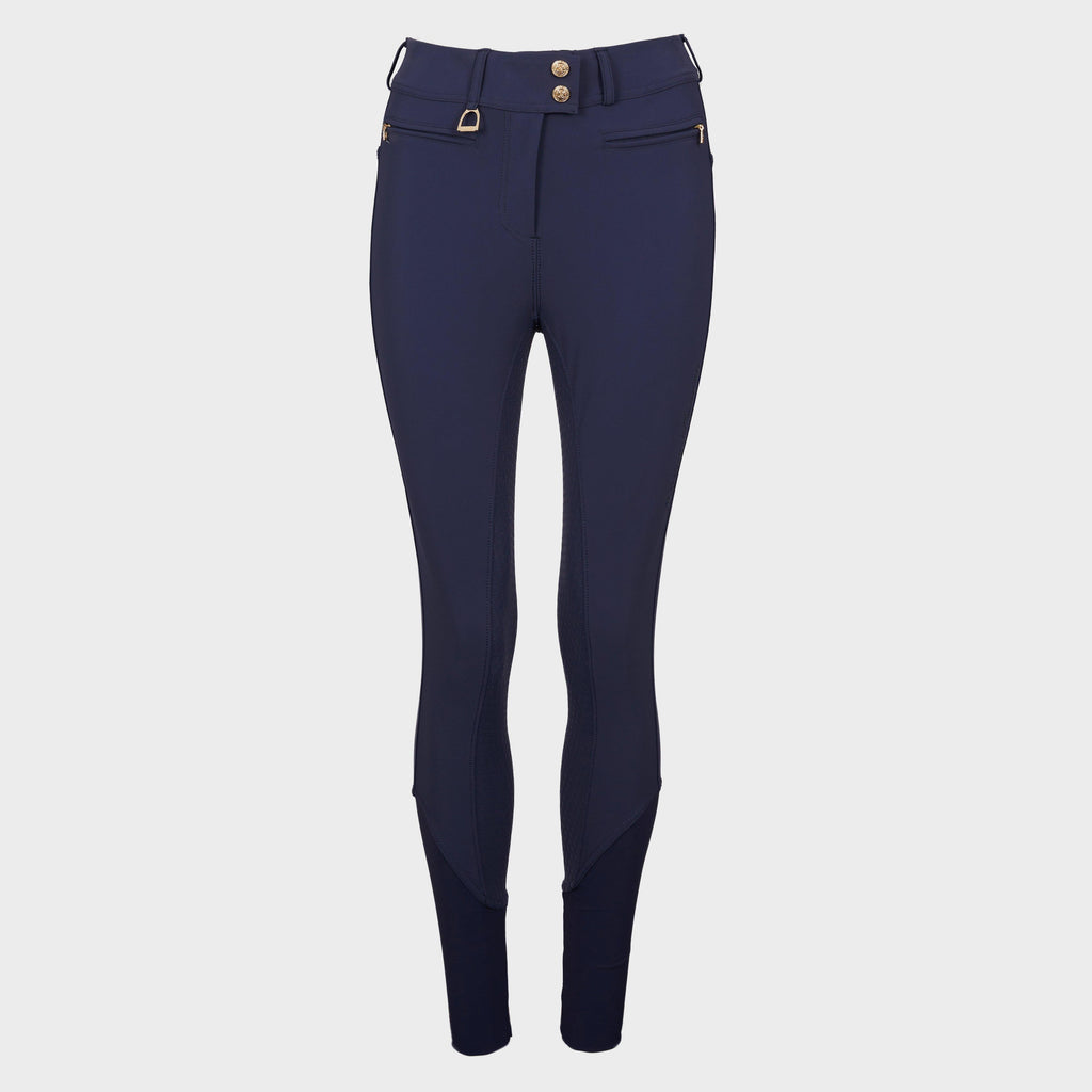 Womens Premium Mid Rise Breeches Yale Blue