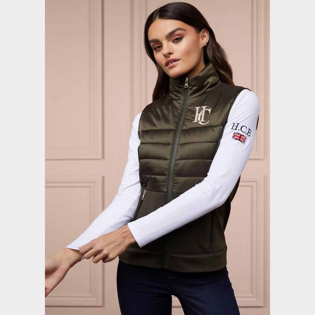 Womens Hybrid Gilet Heritage Khaki