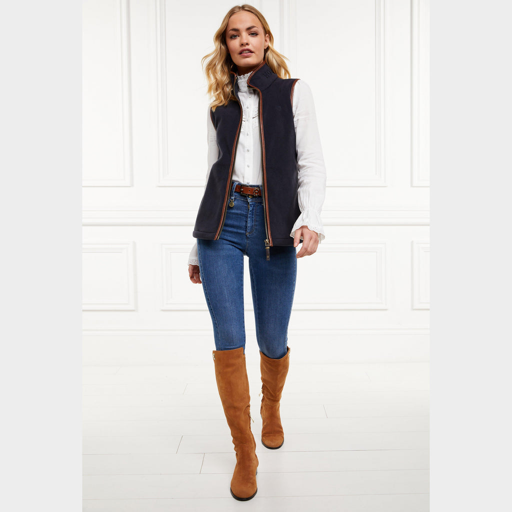 Womens Country Fleece Gilet Ink Navy