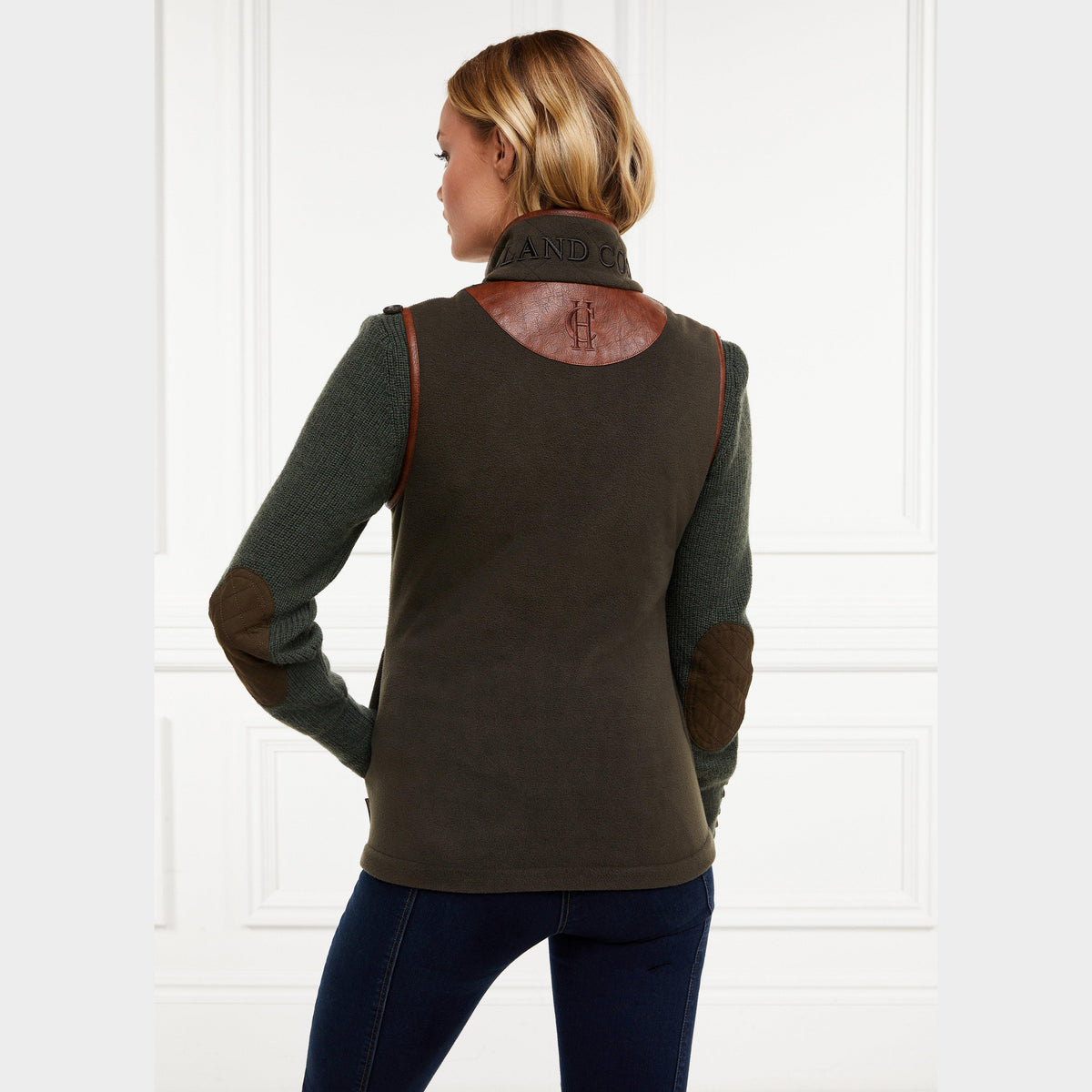 Womens Country Fleece Gilet Khaki