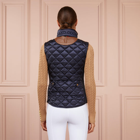 Womens Diamond Quilt Classic Gilet Ink Navy
