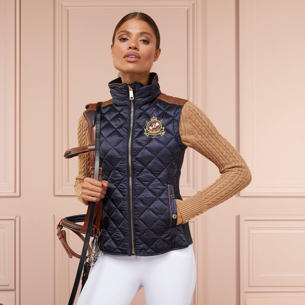 Womens Diamond Quilt Classic Gilet Ink Navy