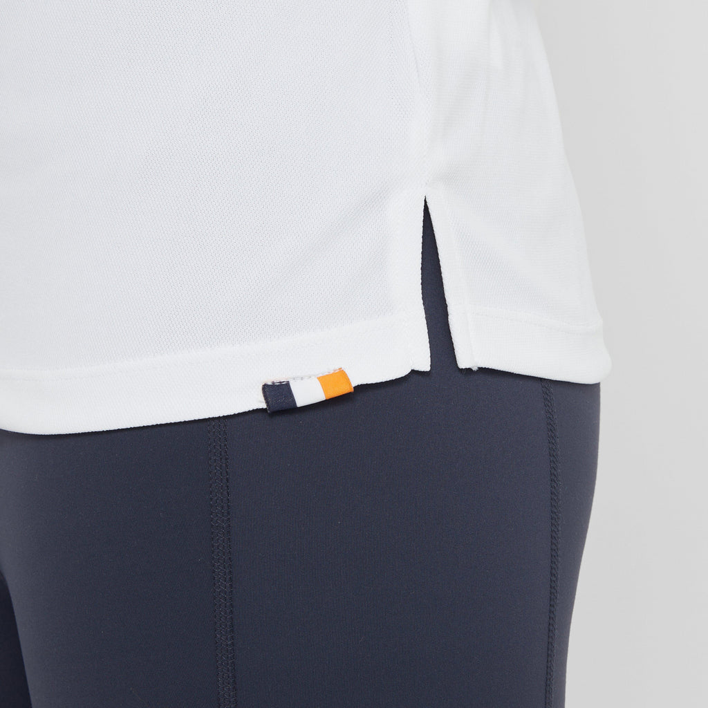 Womens Short Sleeve Tie Shirt White