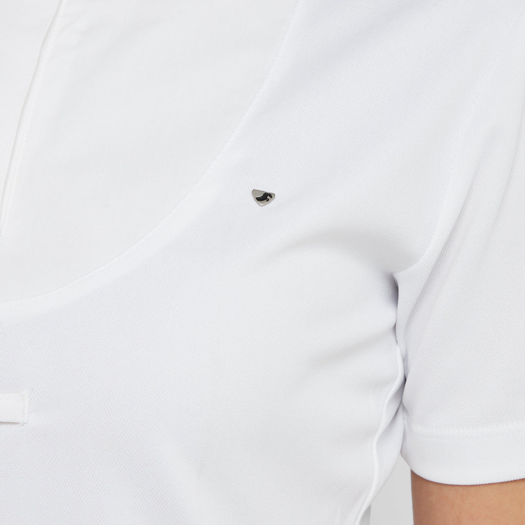 Womens Short Sleeve Tie Shirt White