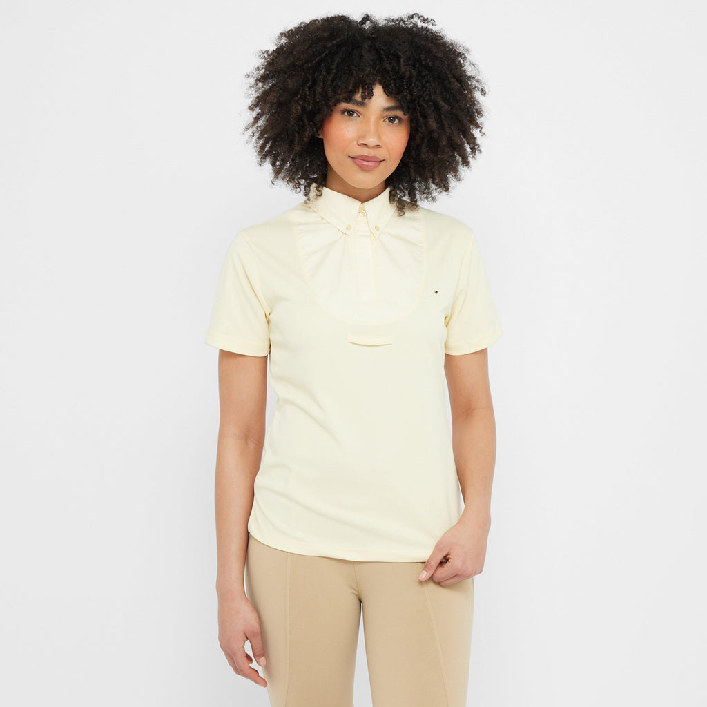 Womens Short Sleeve Tie Shirt Yellow