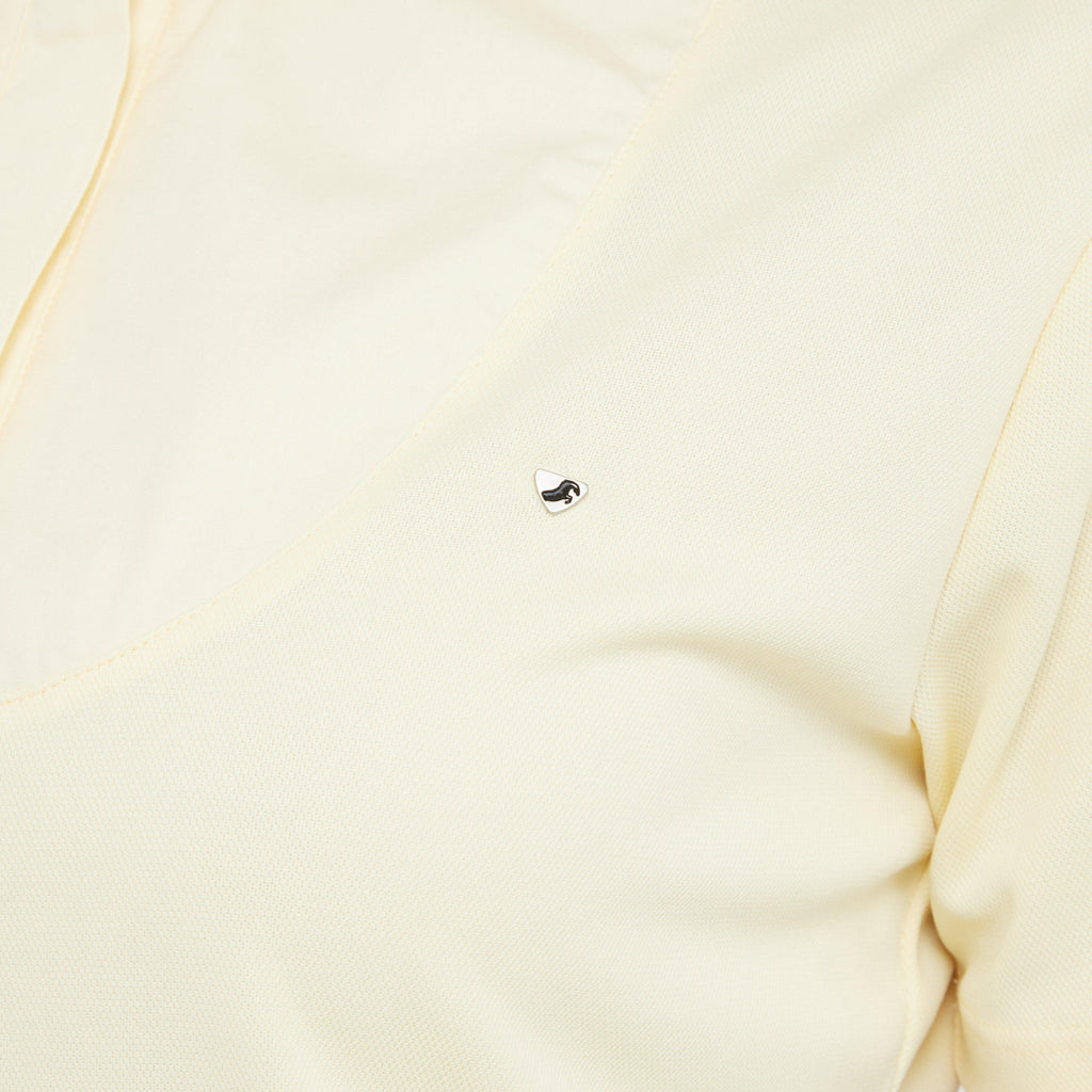 Womens Short Sleeve Tie Shirt Yellow