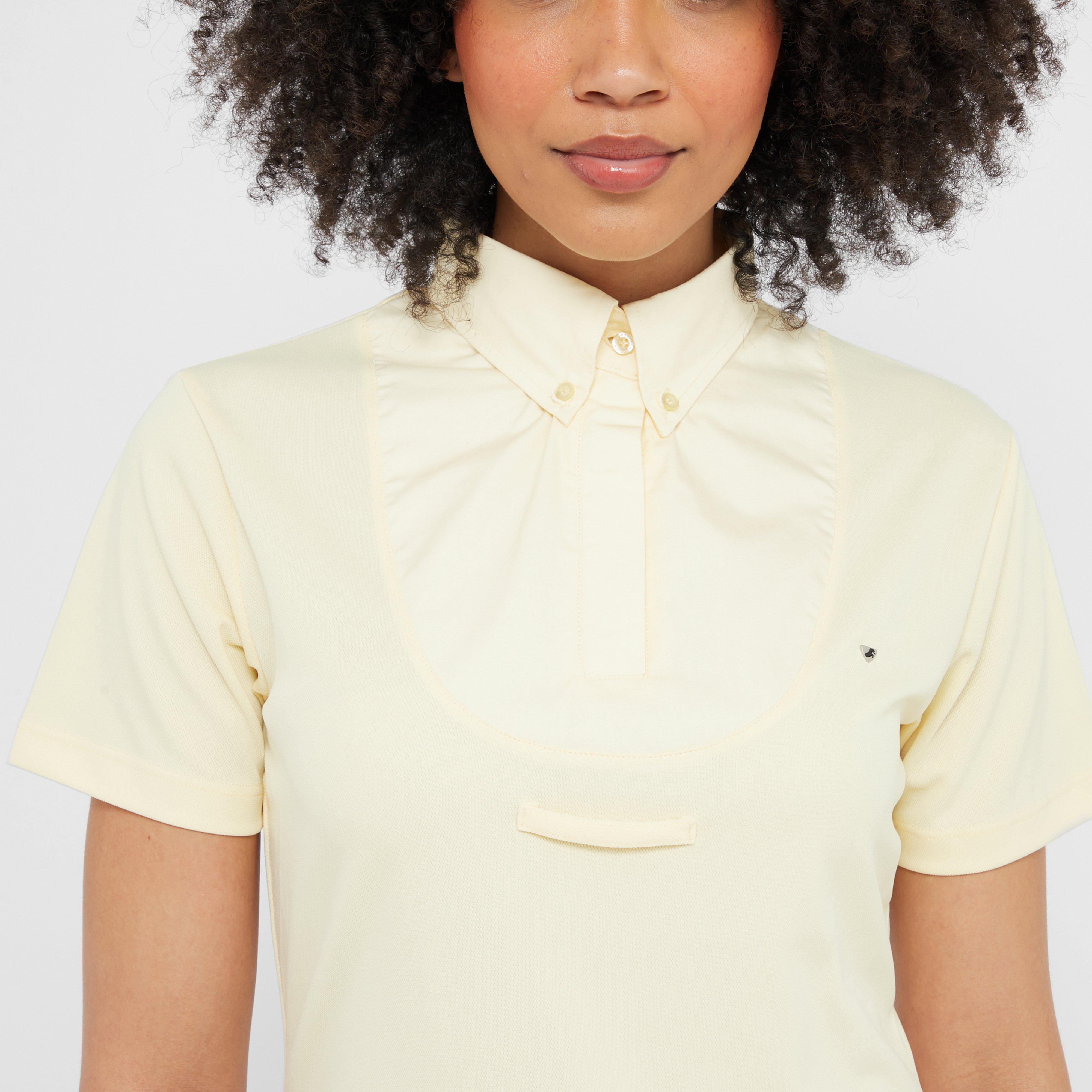 Womens Short Sleeve Tie Shirt Yellow
