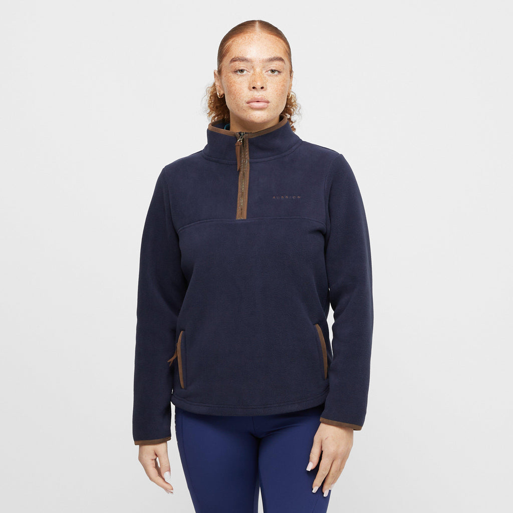 Womens Half Zip Fleece Navy