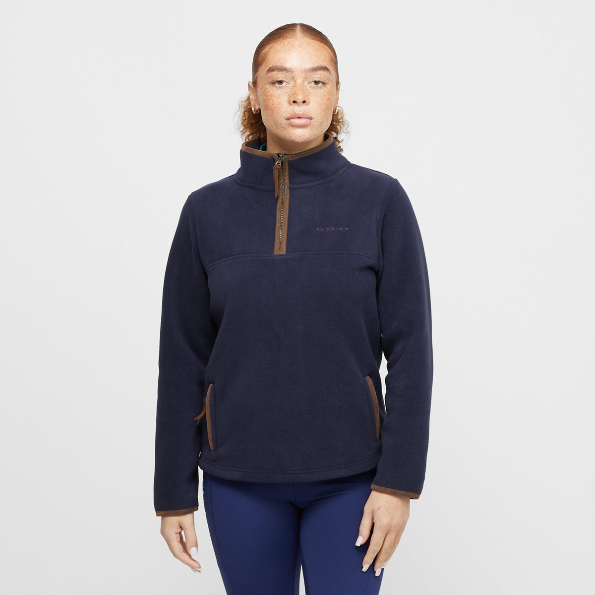 Womens Half Zip Fleece Navy