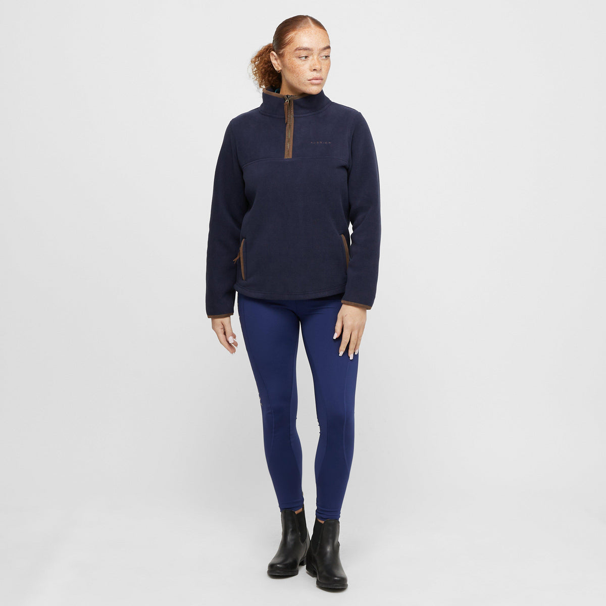 Womens Half Zip Fleece Navy