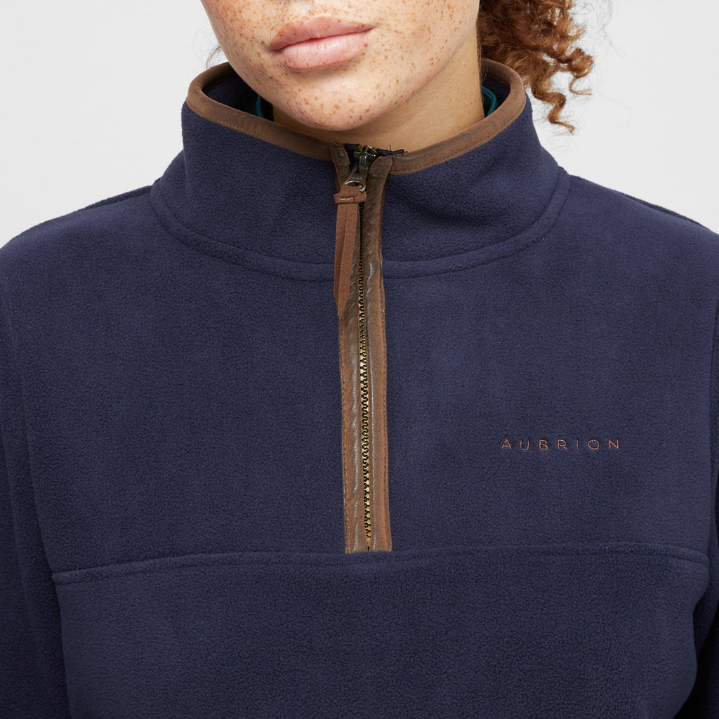 Womens Half Zip Fleece Navy