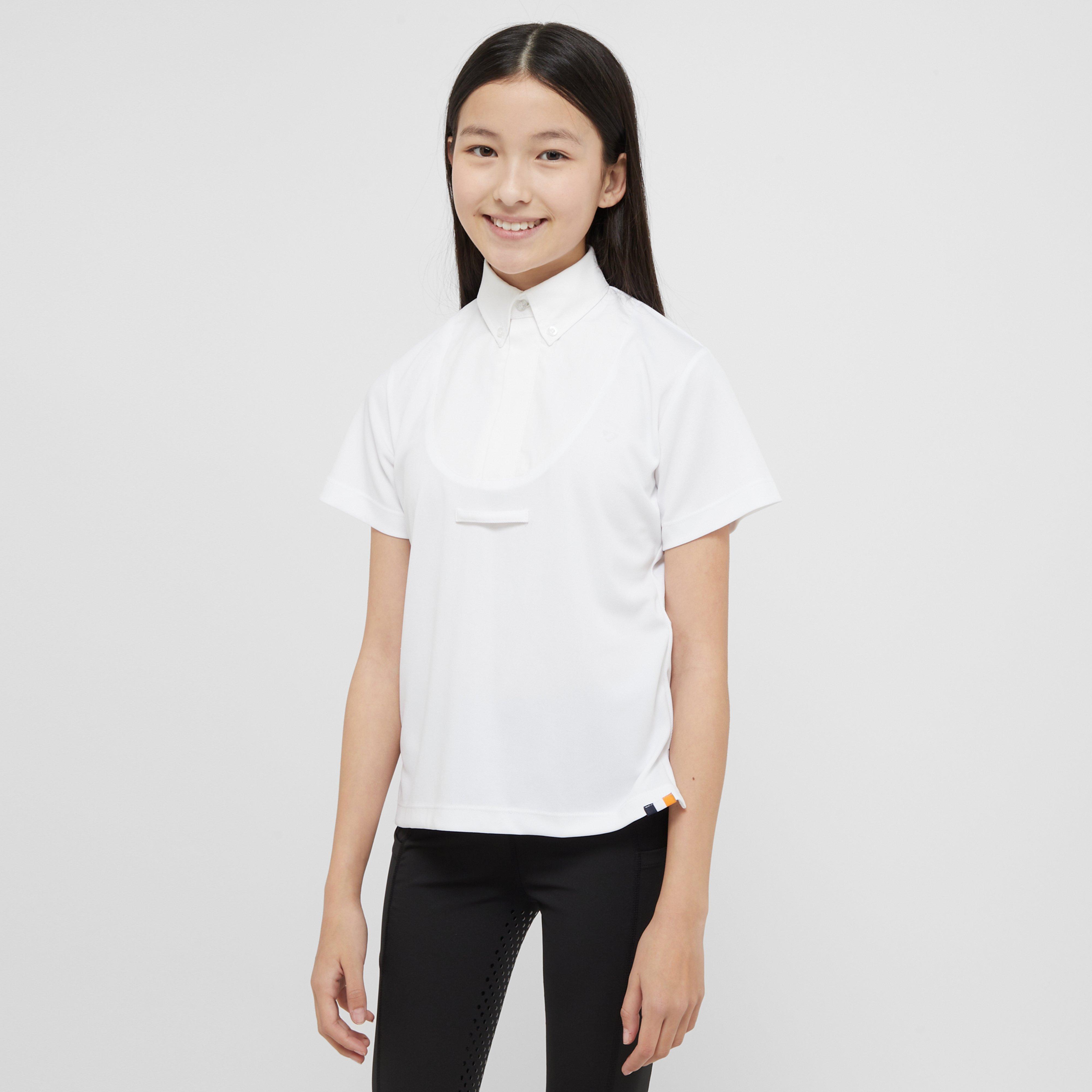 Young Rider Short Sleeve Tie Shirt White