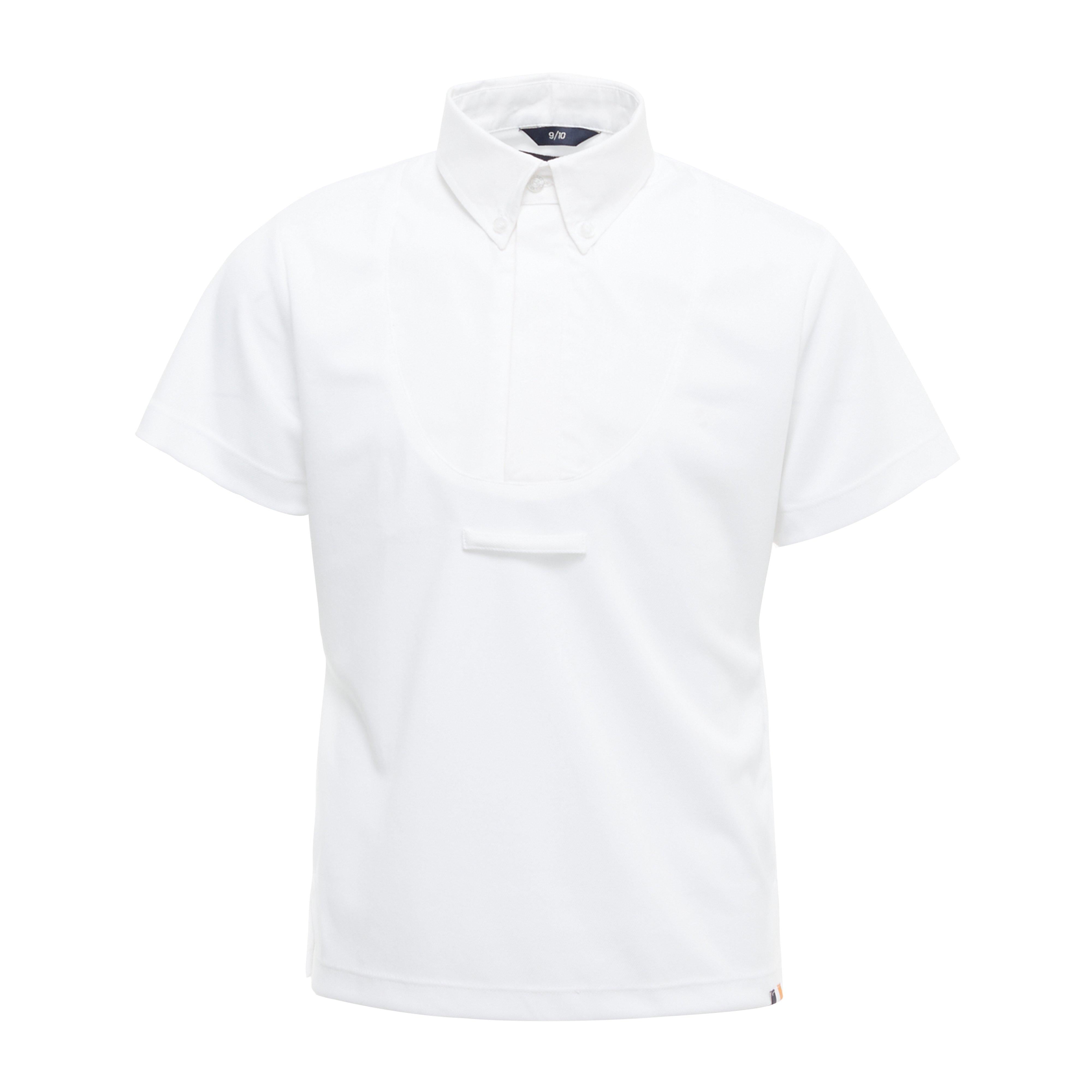 Young Rider Short Sleeve Tie Shirt White