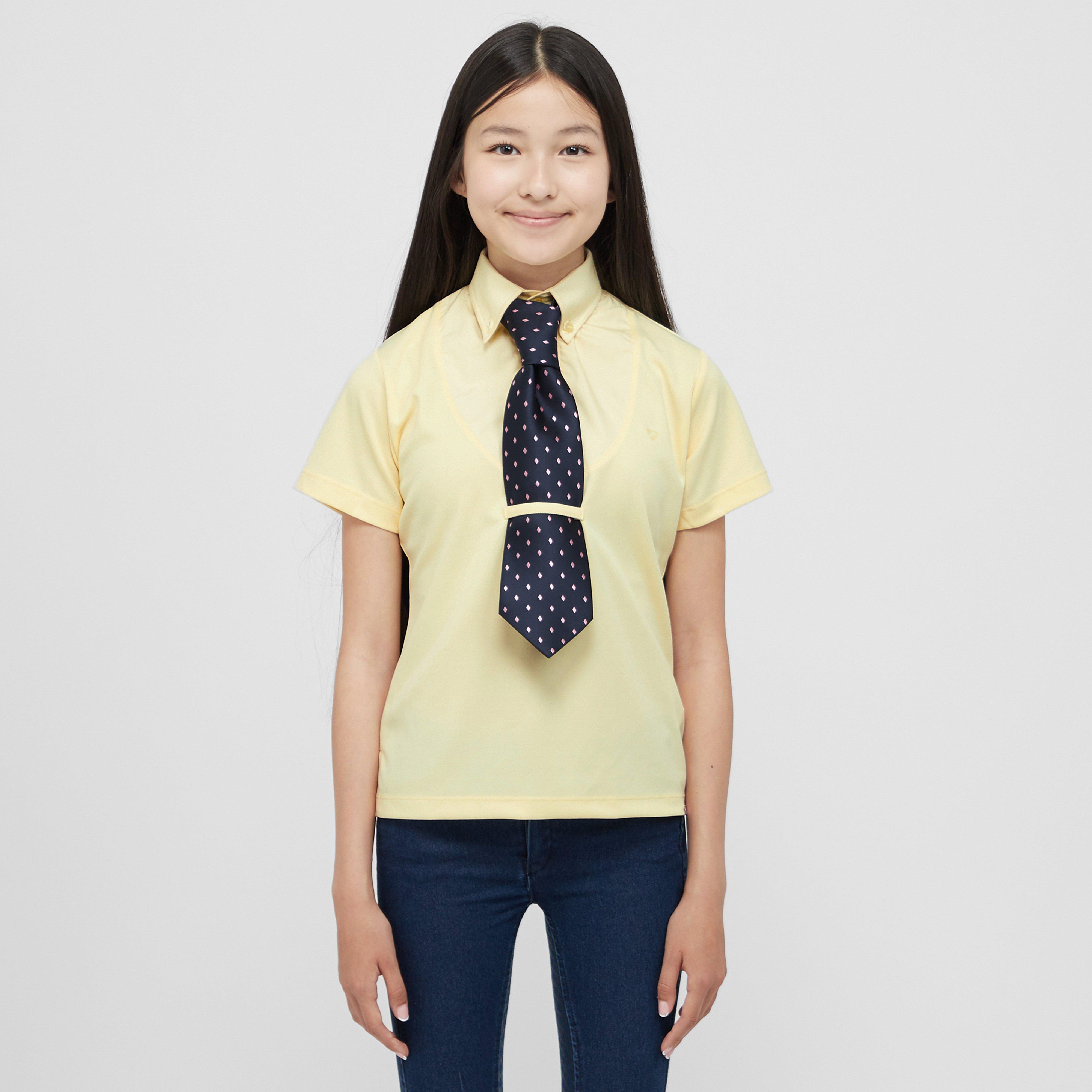 Young Rider Short Sleeve Tie Shirt Yellow