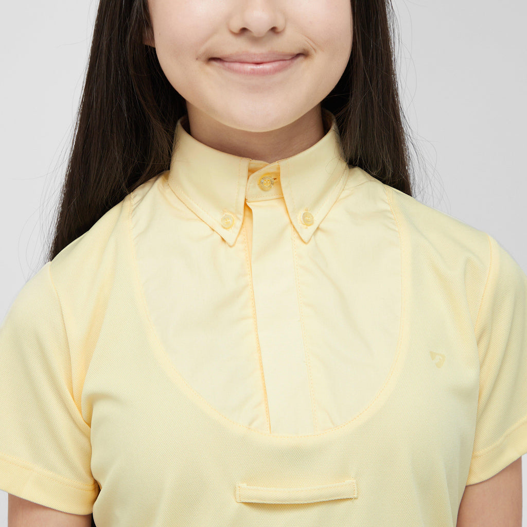 Young Rider Short Sleeve Tie Shirt Yellow