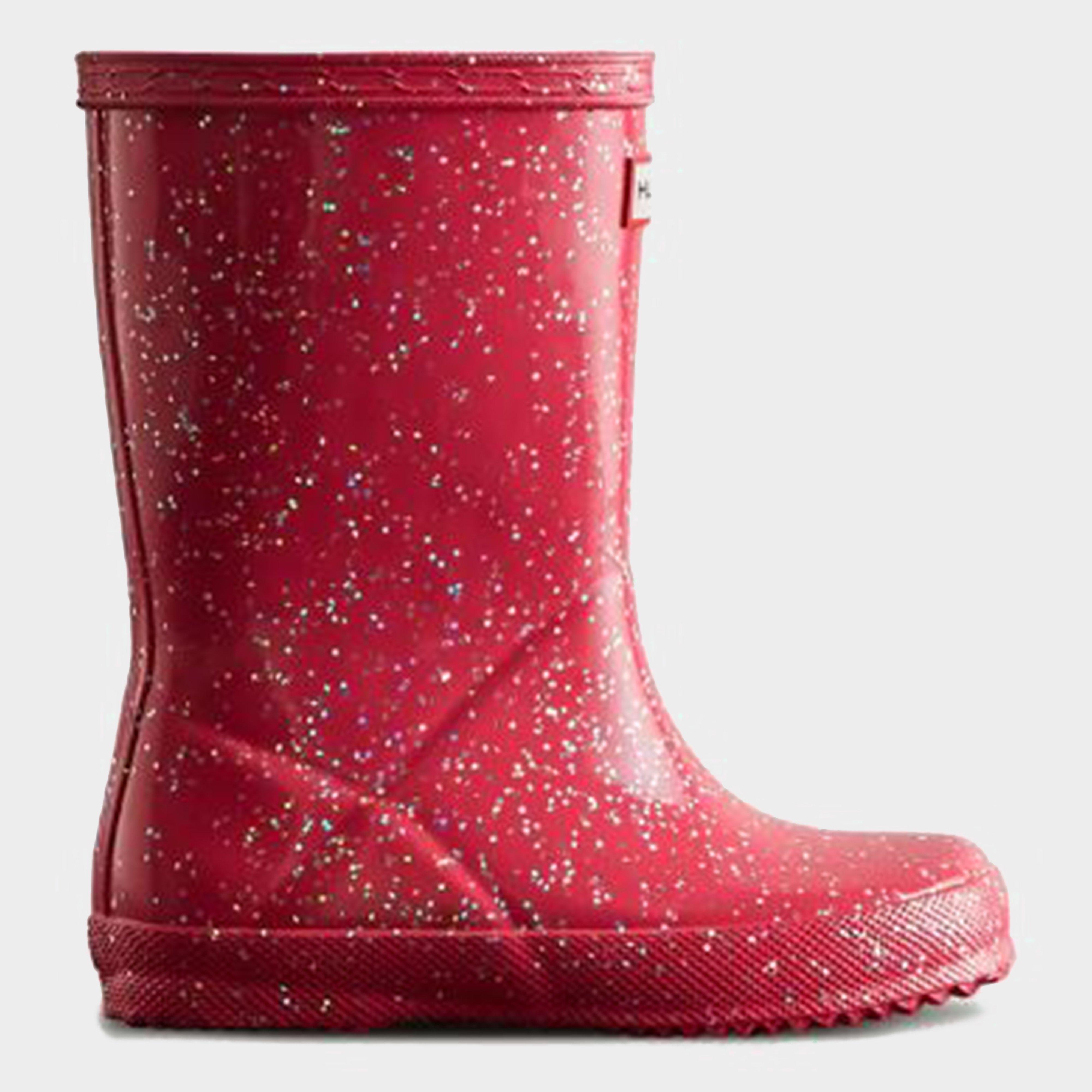 Kids Original First Giant Glitter Wellington Boots Red
