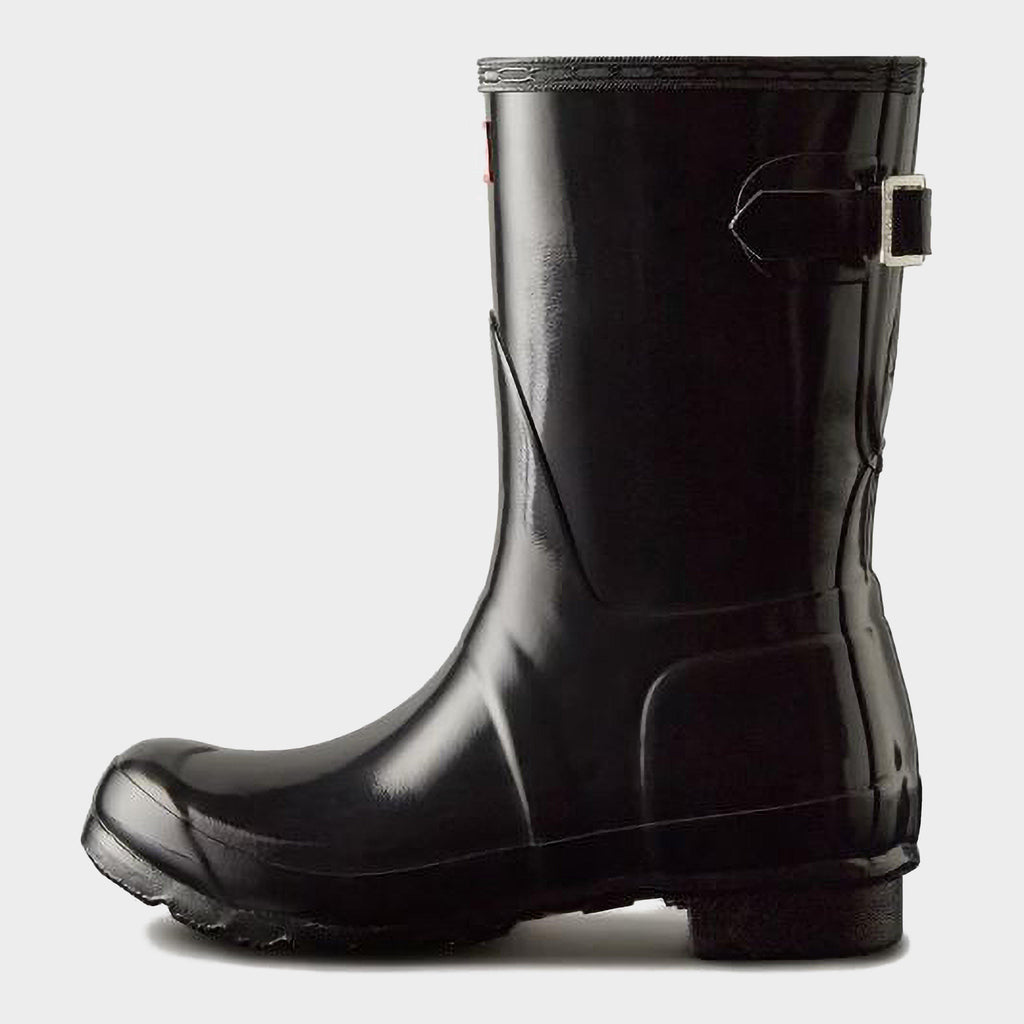 Womens Short Back Adjustable Wellington Boots Black