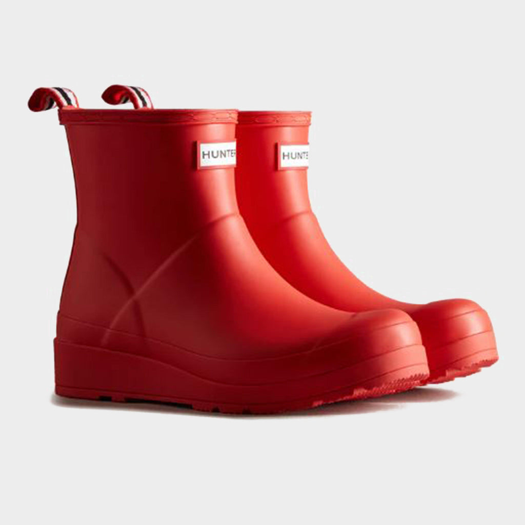 Womens Play Short Wellington Boots Red