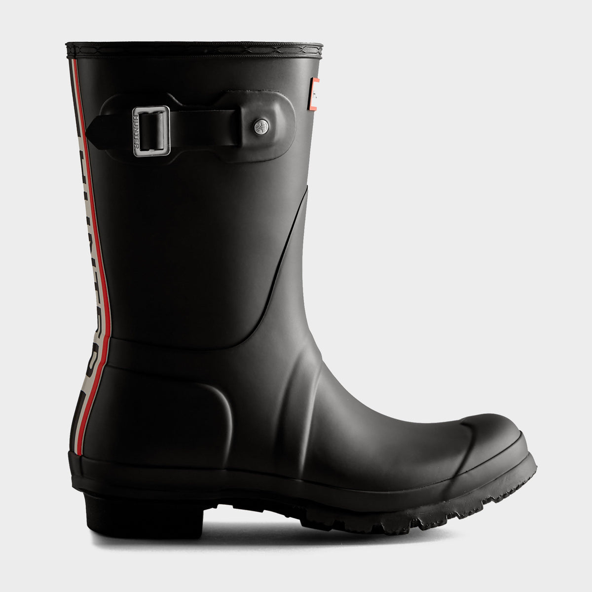 Womens Original Short Tri Colour Logo Backstrap Boots Black