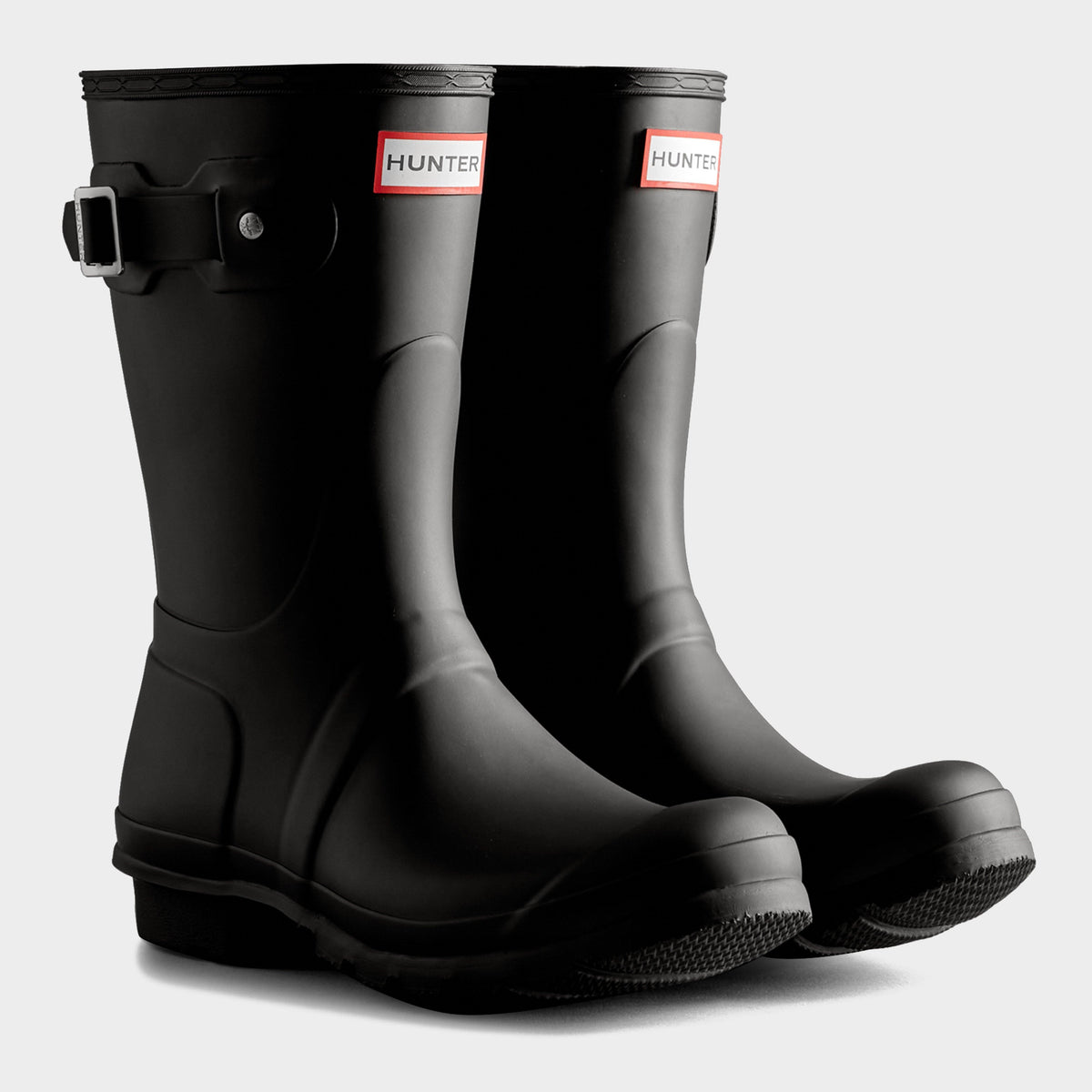 Womens Original Short Tri Colour Logo Backstrap Boots Black