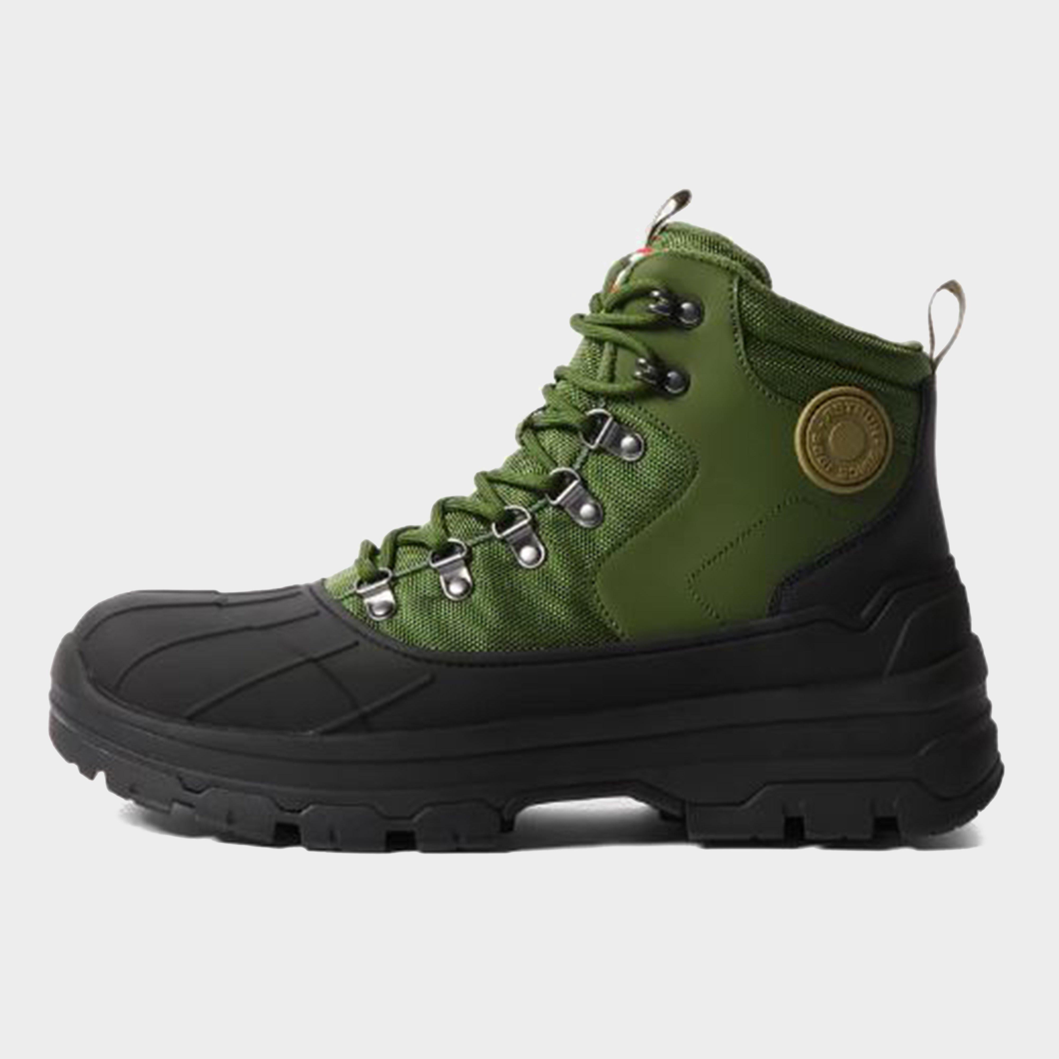 Mens Explorer Duck Boots Black/Green