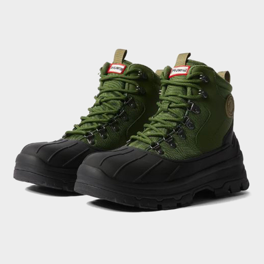 Mens Explorer Duck Boots Black/Green