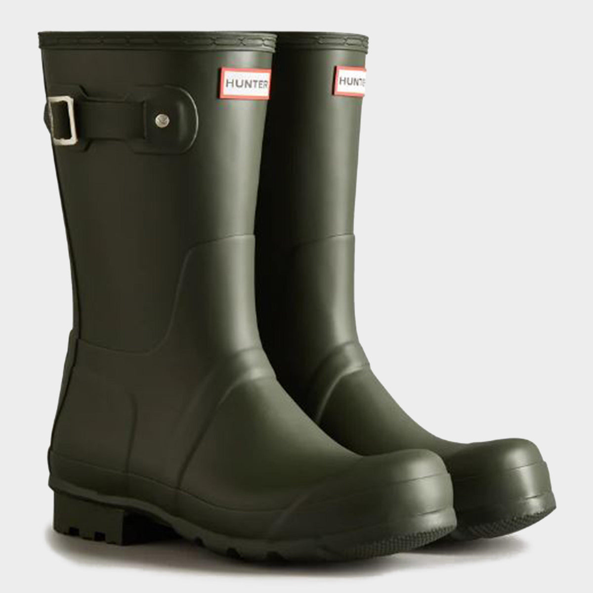 Mens Original Short Wellington Boots Dark Olive