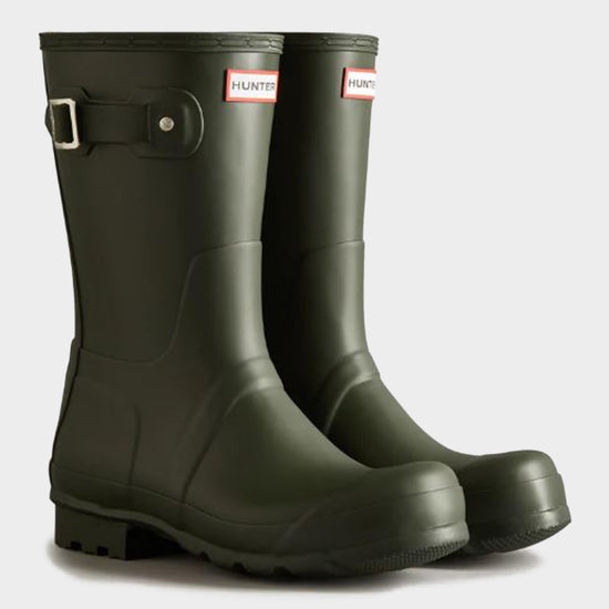Mens Original Short Wellington Boots Dark Olive