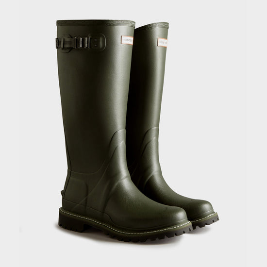 Mens Balmoral Commando Tall Wellington Boots Olive