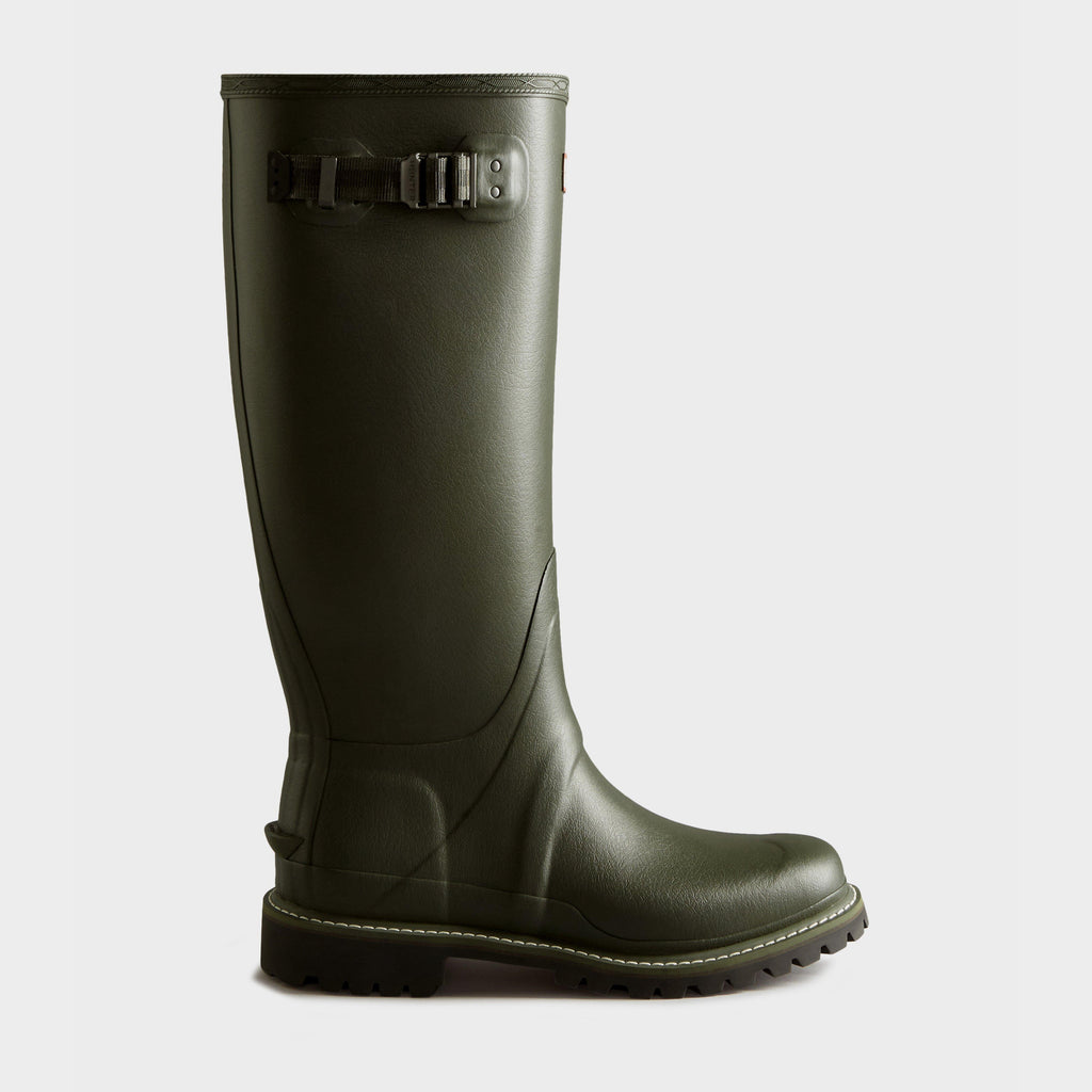 Mens Balmoral Commando Tall Wellington Boots Olive
