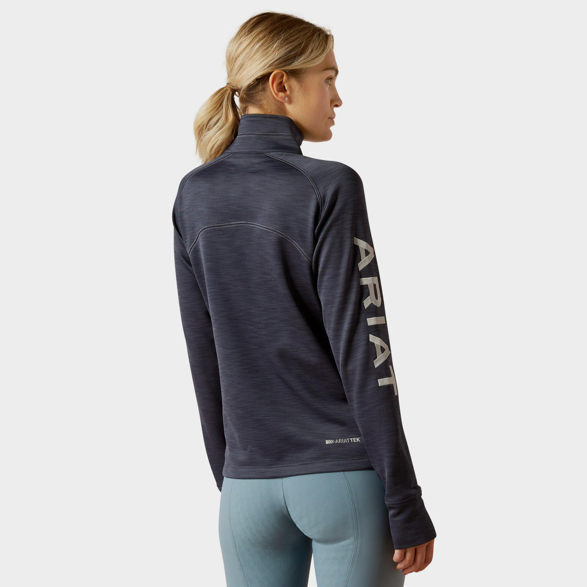 Womens Tek Team 1/2 Zip Sweatshirt Ombre Blue Heather