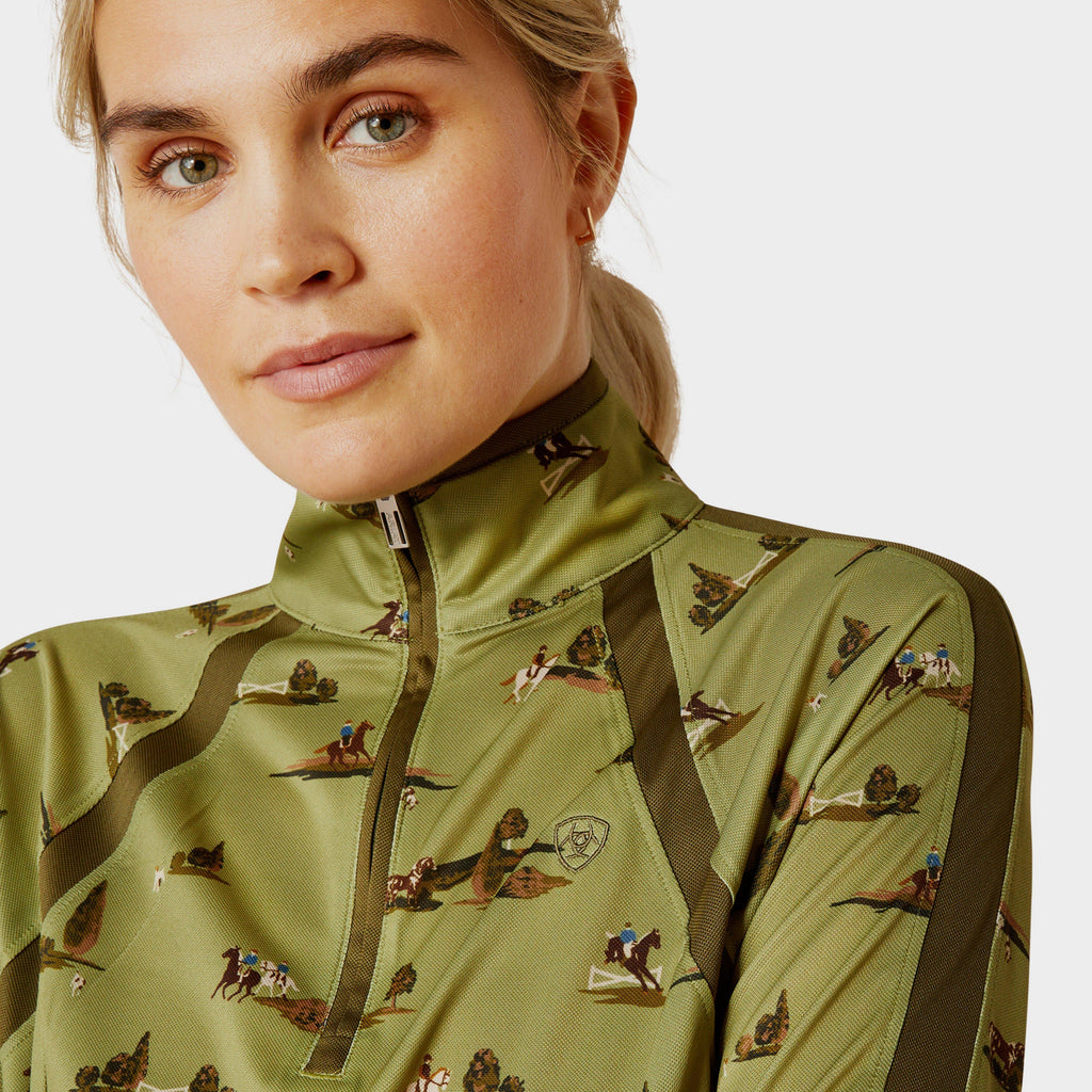 Womens Sunstopper 3.0 1/4 Zip Base Layer Hacking Around