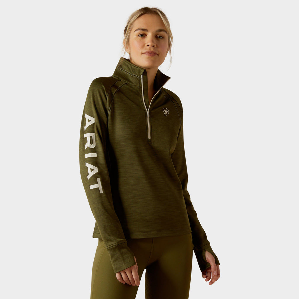 Womens Tek Team 1/2 Zip Sweatshirt Winter Moss