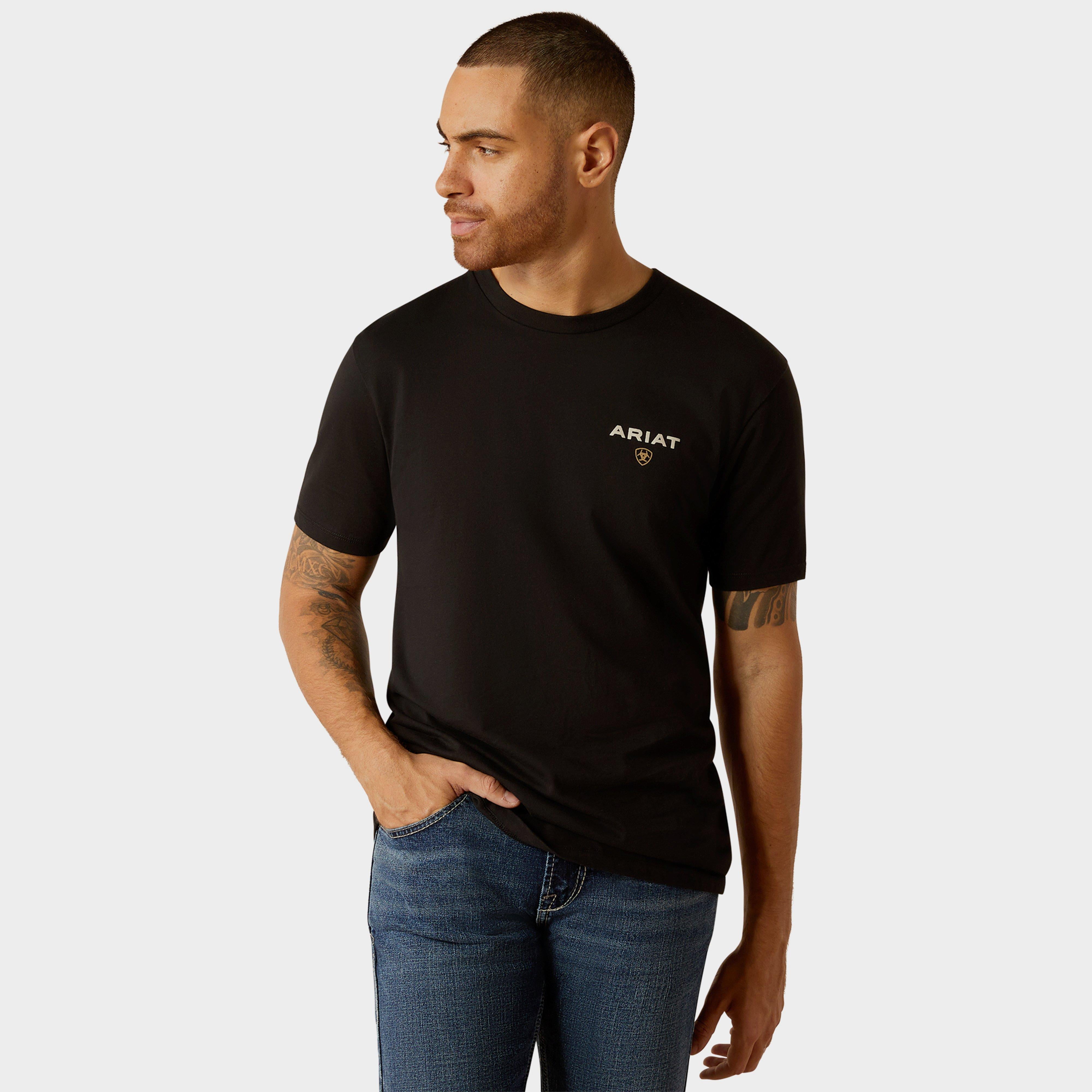 Mens American Rancher Graphic T-Shirt Black